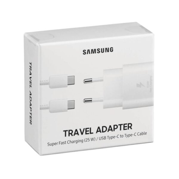 Cargador Samsung tipo C carga rapida (cable + adaptador 25W)