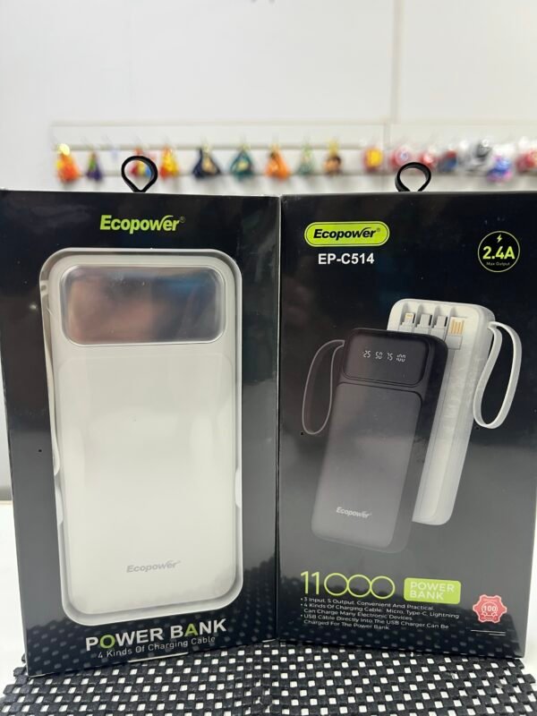 Cargador portátil 11.000 mAh con Cables