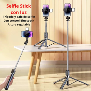Selfie stick 1m + luz led