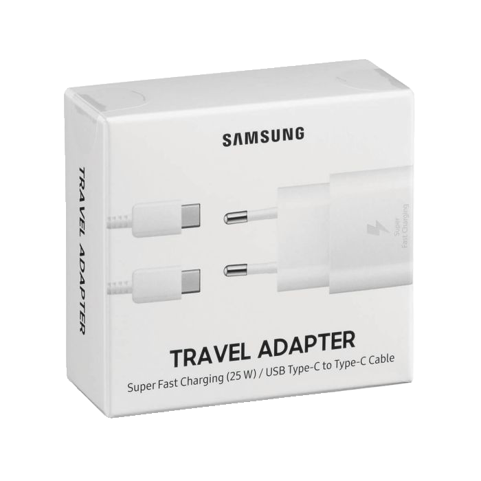 Cargador Samsung tipo C carga rapida (cable + adaptador 25W)